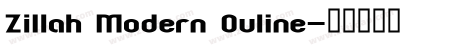 Zillah Modern Ouline字体转换